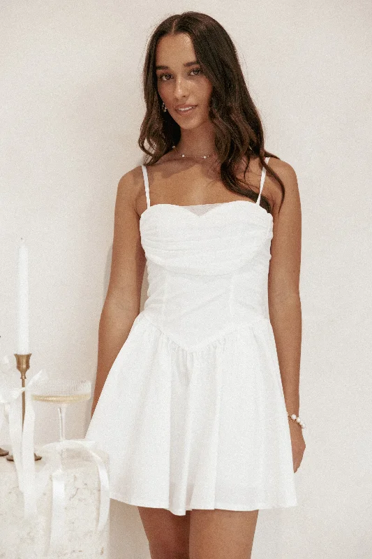 Trendy women’s clothing    Elise Mini Dress - Off White