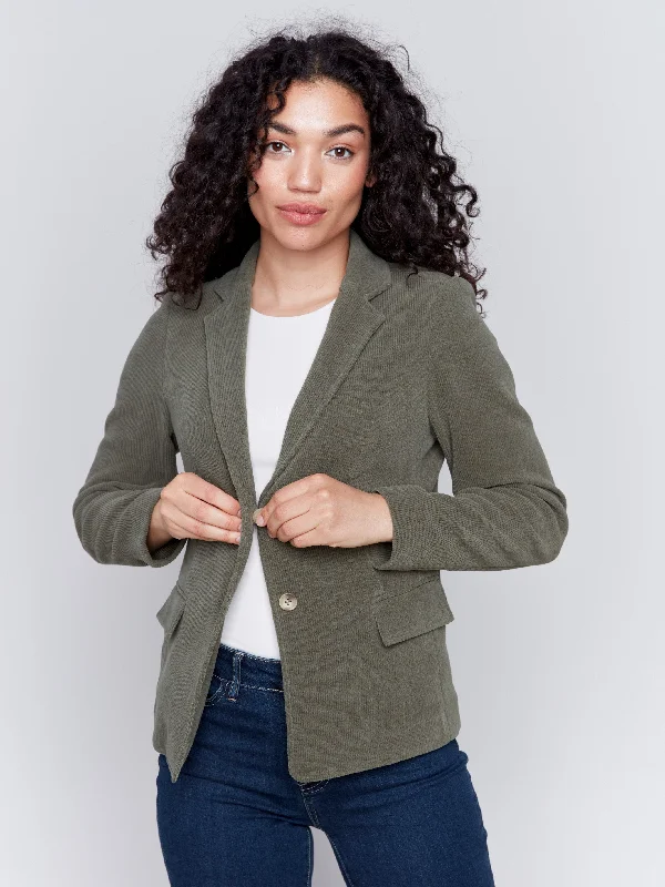 Knit Corduroy Blazer - Spruce