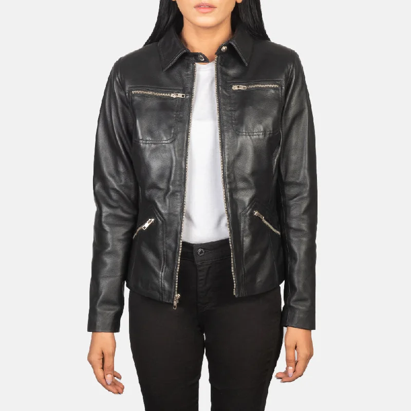 Tomachi Black Leather Jacket