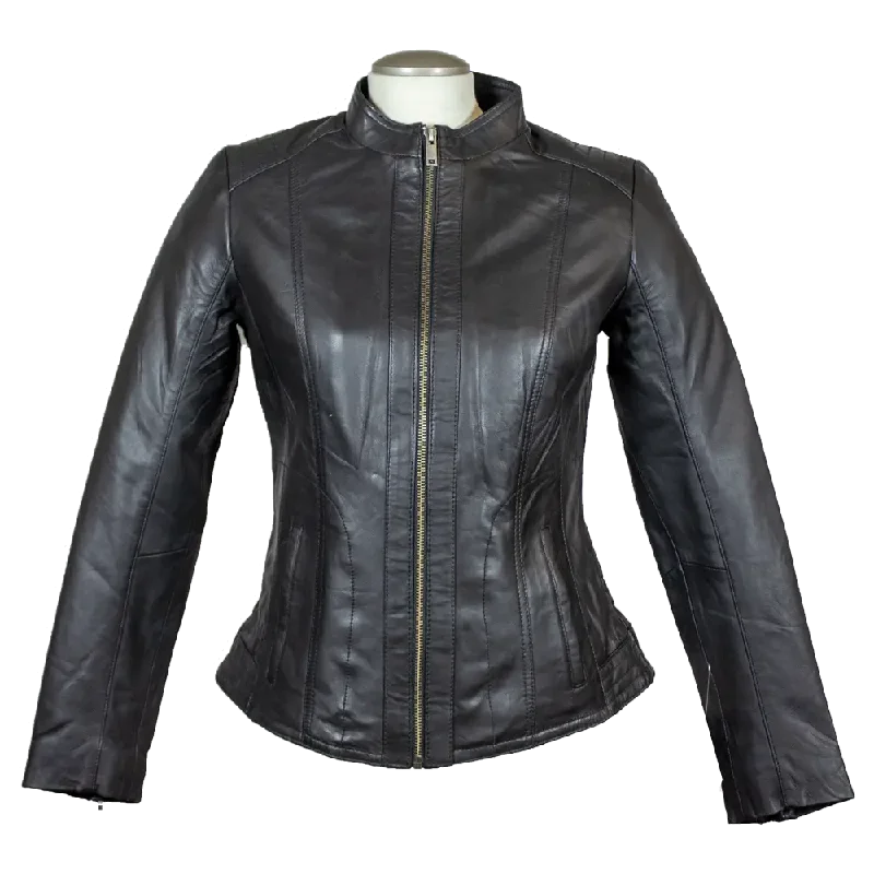 BOL Women's Zip Up Leather Jacket