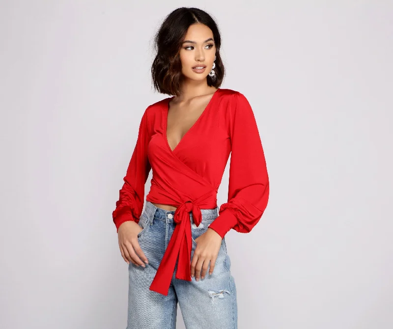Create a timeless wardrobe with fashionable pieces   KittenAlarm - Chic Babe Wrap Front Top
