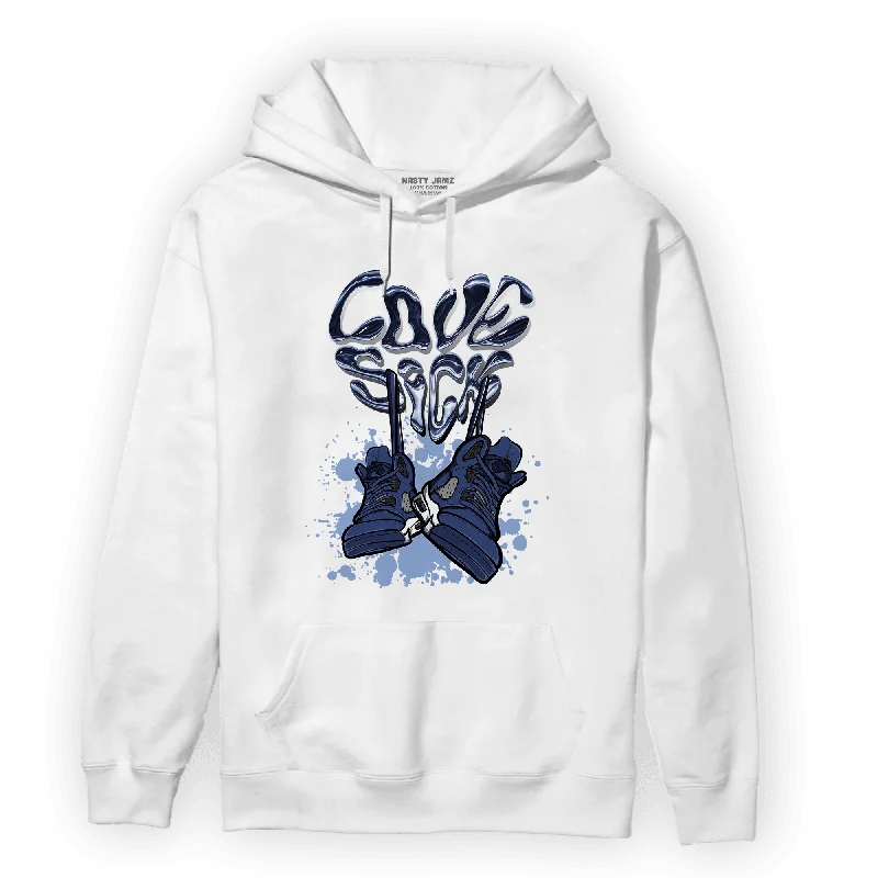 Versatile fashion options for every occasion   NastyJamz Midnight Navy 5s Hoodie Match Sneaker Love Sick