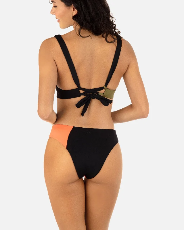 Color Blocked Max Mid Rise Cheeky Bottom