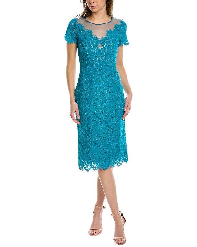 High-quality women’s wear for everyday elegance   Rene by Rene Ruiz Illusion Sheath Dress