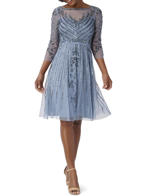 Stylish plus-size clothing for women   Womens Embellished Midi Cocktail and Party Dress