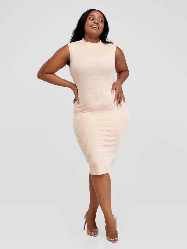 Lizola Nyambura Bodycon Dress - Beige