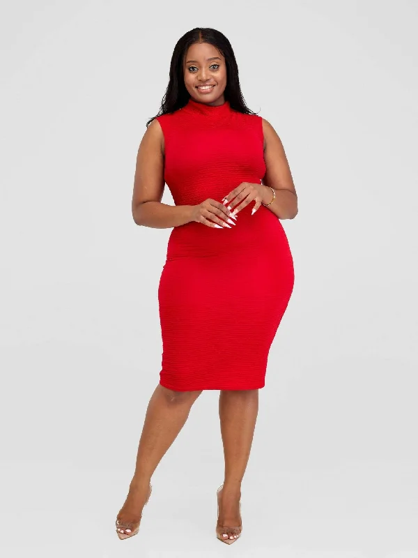 Lizola Nyambura Bodycon Dress - Red