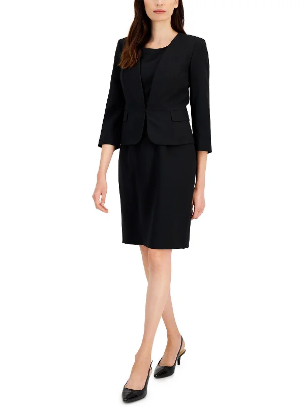 Fashionable women’s clothing that makes you shine   Petites Womens Crepe Crop Open-Front Blazer
