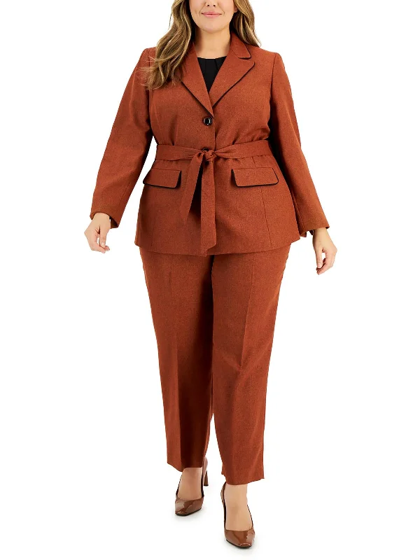 Bold and sophisticated looks for every woman   Plus Womens 2PC Polyester Pant Suit