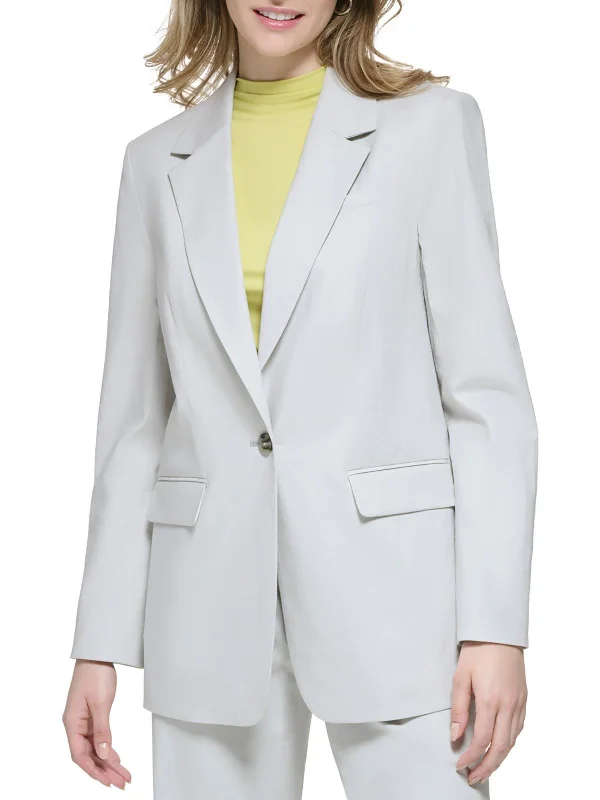 Comfortable yet stylish outfits for women on the go   Womens Linen Blend Suit Separate One-Button Blazer