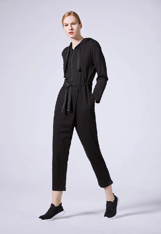 Feminine and fashionable clothing for every wardrobe   Drawstring Waist Hoodie Jumpsuit