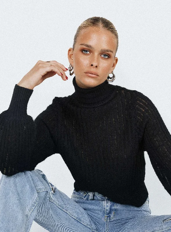 Mckilah Turtleneck Knit Jumper Black