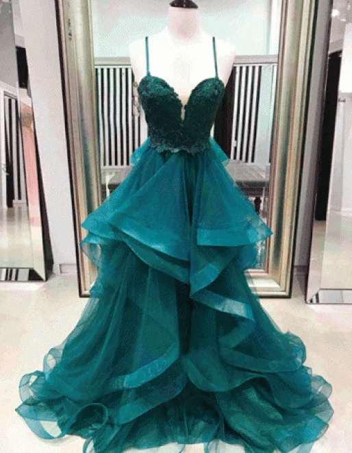 Feminine and fashionable clothing for every wardrobe   Custom, Green, A-Line, Emerald prom dress cg5160